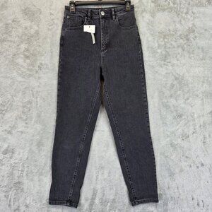 ASOS Denim Jeans Womens Size 28 Black High Rise Tapered Leg Stretch Skinny Pants